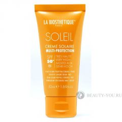 Creme Soleil Visage SPF 50+ Anti-age водостойкий солнцезащитный крем для лица с высокоэффективной системой SPF 50+ 50мл La Biosthetique (Ля биостетик) 2144