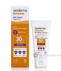 Средство солнцезащитное с матовым эффектом для лица СЗФ 30, 50 мл - REPASKIN DRY TOUCH Facial sunscreen SPF 30 Сесдерма (Sesderma)