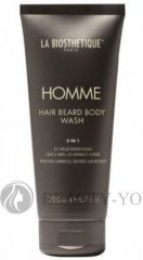 Hair Beard Body Wash Очищающий, увлажняющий и освежающий гель для тела, волос и бороды 200мл La Biosthetique (Ля биостетик) 3928