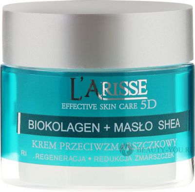 L'Arisse 5D Anti-Wrinkle Cream Bio Collagen + Shea Butter / Крем против морщин с коллагеном и маслом карите 55+ 50 мл Ava Laboratorium (Польша) 2835