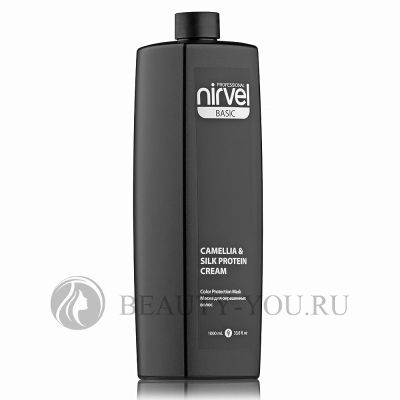 Маска для окрашенных волос с экстрактом камелии и протеинами шелка Professional Mask-Shine Color Protection Camellia & Silk Protein, 1000 мл (Nirvel) 6654 