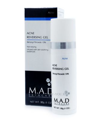 Acne Reversing Gel — Гель с 10% бензоил пероксида для кожи с выраженными признаками АКНЕ рН 5,0 30 гр M.A.D Skincare (США) 00415