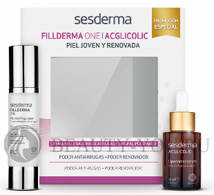 ПРОМОНАБОР SESDERMA: ACGLICOLIC Facial Liposomal serum – Сыворотка, 30 мл + FILLDERMA ONE Wrinkle filling cream – Крем, 50 мл 