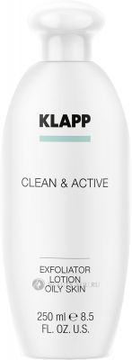Эксфолиатор для жирной кожи / CLEAN&ACTIVE Exfoliator Oily Skin 250 мл (Klapp) 1209