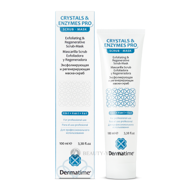 Эксфолиирующая и регенерирующая маска-скраб Exfoliating & Regenerative Scrub-Mask CRYSTALS & ENZYMES PRO (DERMATIME) (ДЕРМАТАЙМ)