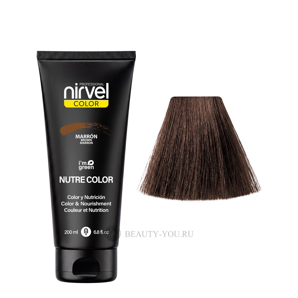 Красящая гель-маска Темный коричневый/ Dark Brown Nutre Color Nirvel 200 мл
