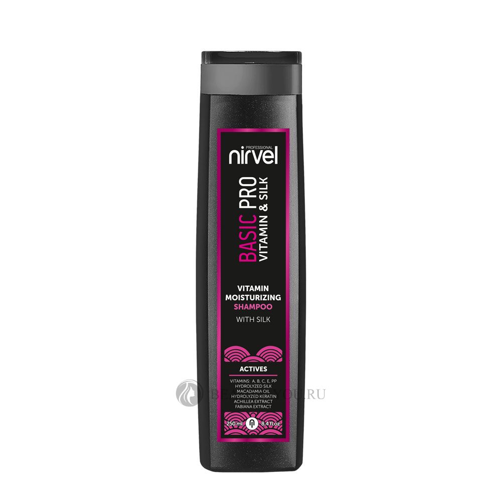 Шампунь увлажняющий с витаминами и шелком/ Vitamin with Silk Basic PRO Nirvel 250 мл
