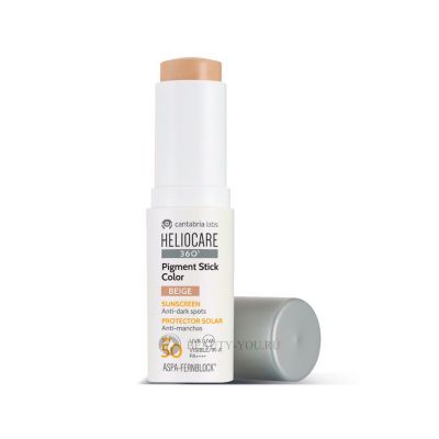 HELIOCARE 360º Pigment Stick Color SPF 50 Biege (Cantabria Labs) – Тональный солнцезащитный стик-камуфляж с СЗФ 50 (бежевый)