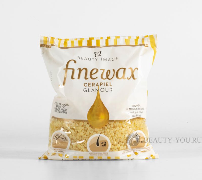 Воск пленочный Finewax Гламур золотой с маслом арганы 1 кг (B0670) (Beauty Image)