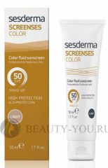 Солнцезащитное тональное средство (Светлый тон) SCREENSES Color Fluid Sunscreen SPF 50 Light, 50 мл  (SESDERMA)