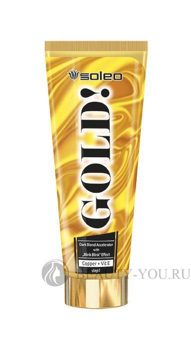 GOLD ускоритель загара с золотыми соринками 200 МЛ. (SOLEO)