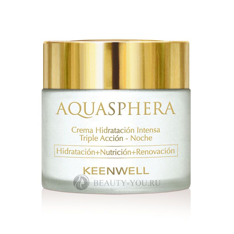 Ночной интенсивно увлажняющий крем тройного действия - Aquasphera intense moisturizing triple-action cream-night (KEENWELL)